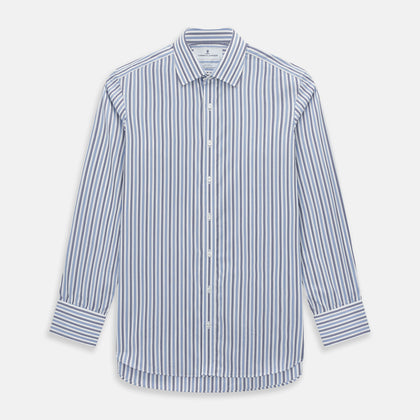 Blue and Navy Multi Stripe Mayfair Shirt