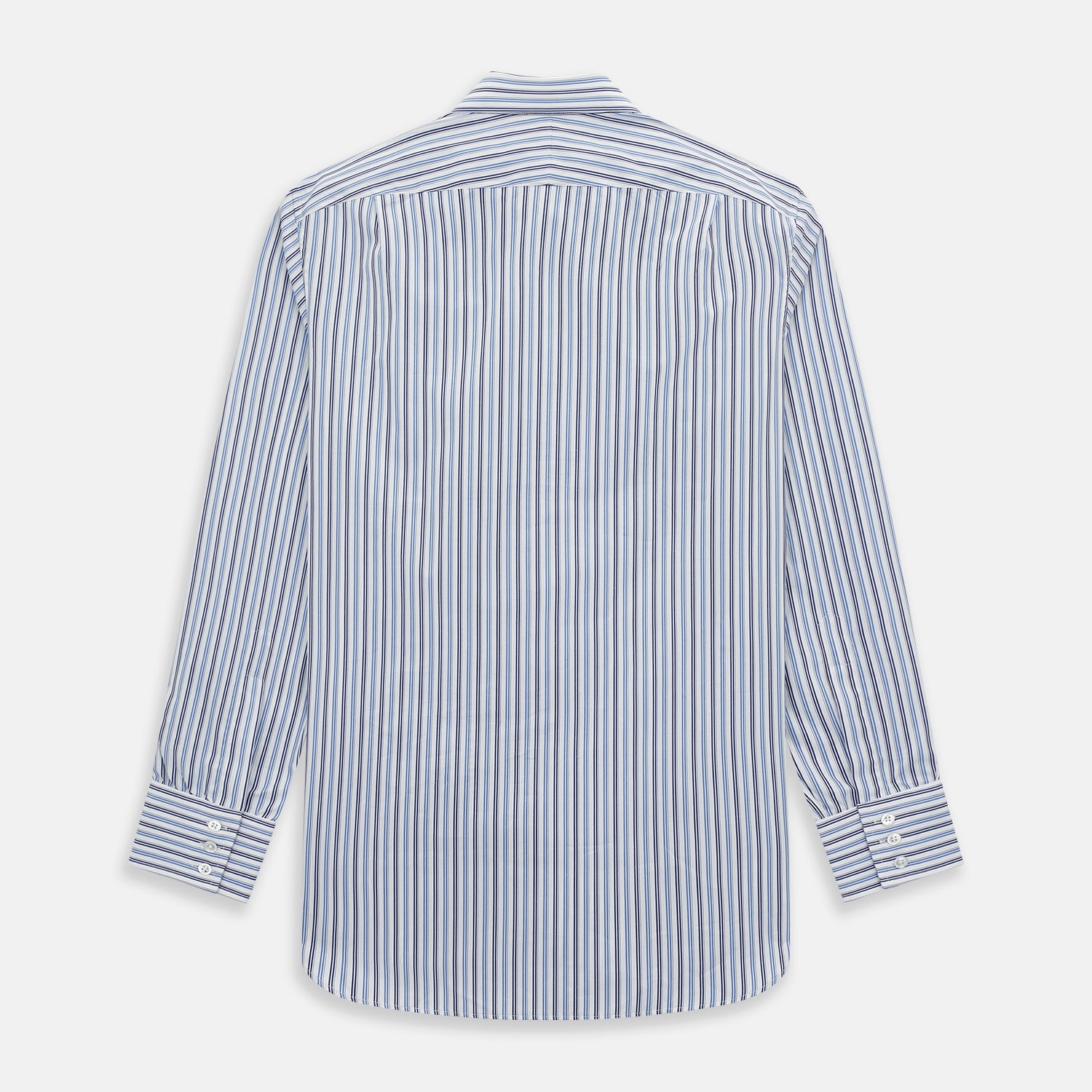 Image 3 of product Blue and Navy Multi Stripe Mayfair Shirt 19