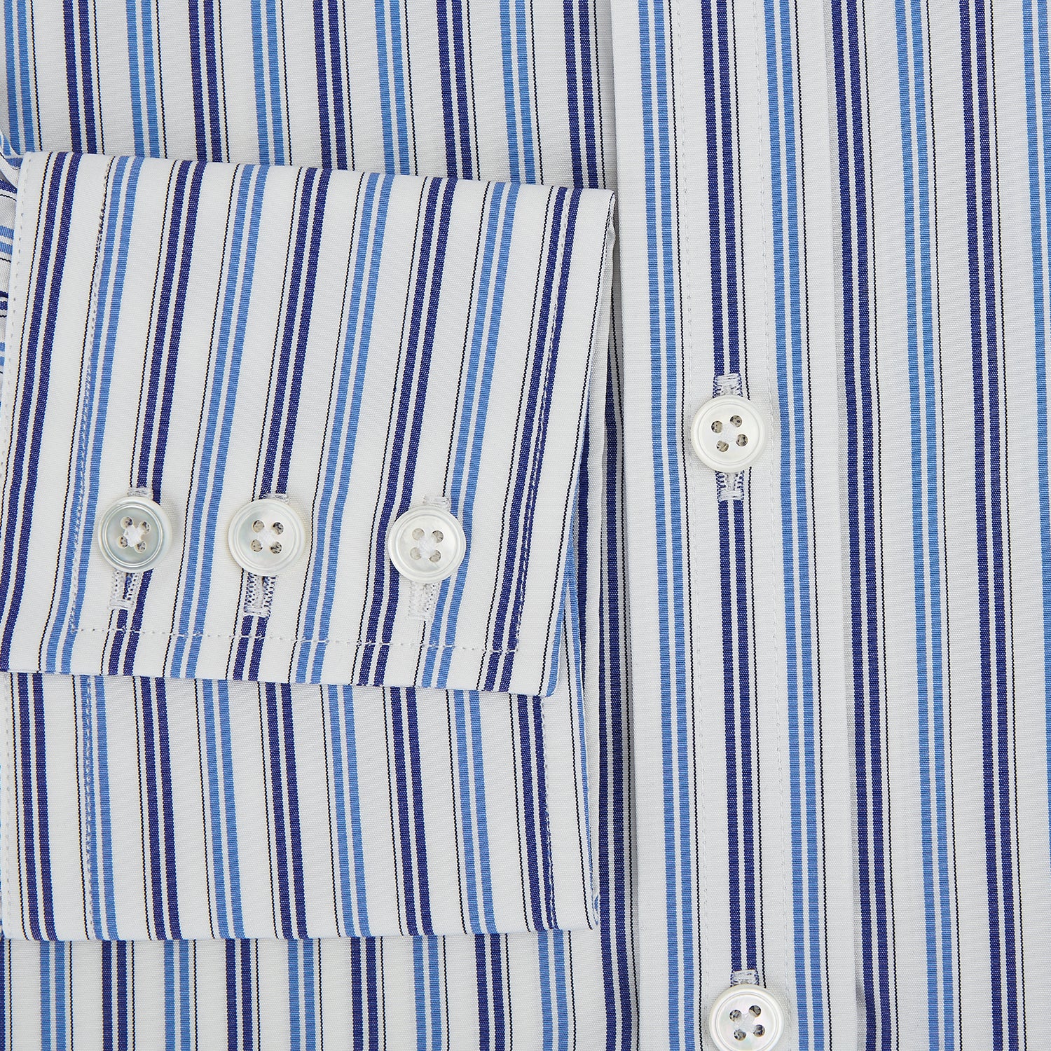 Image 4 of product Blue and Navy Multi Stripe Mayfair Shirt 19