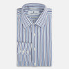 View 5 of product Blue and Navy Multi Stripe Mayfair Shirt 19