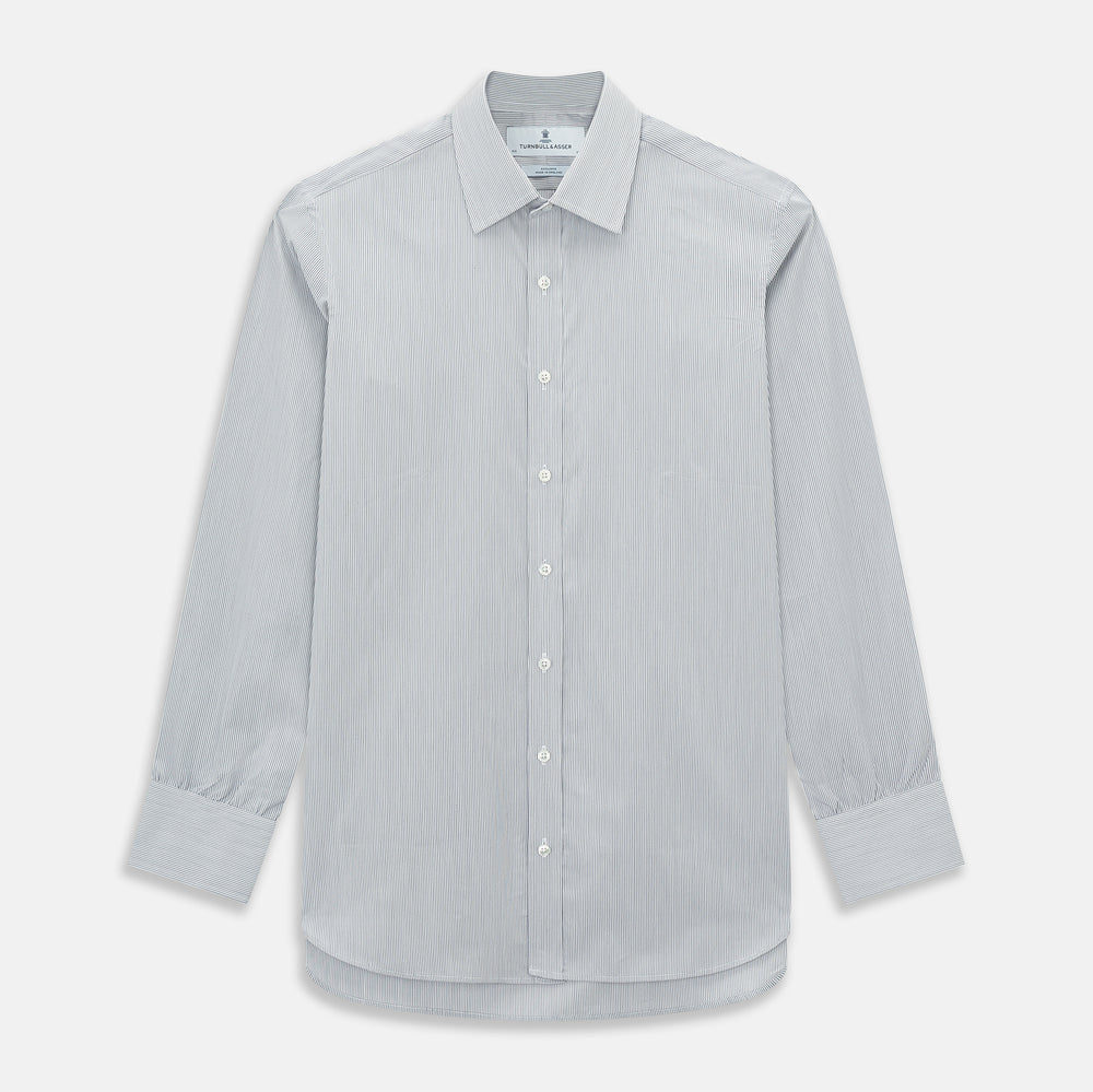Navy Ripple Double Pinstripe Mayfair Shirt 19