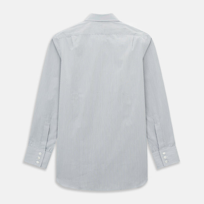 Navy Ripple Double Pinstripe Mayfair Shirt Image 2