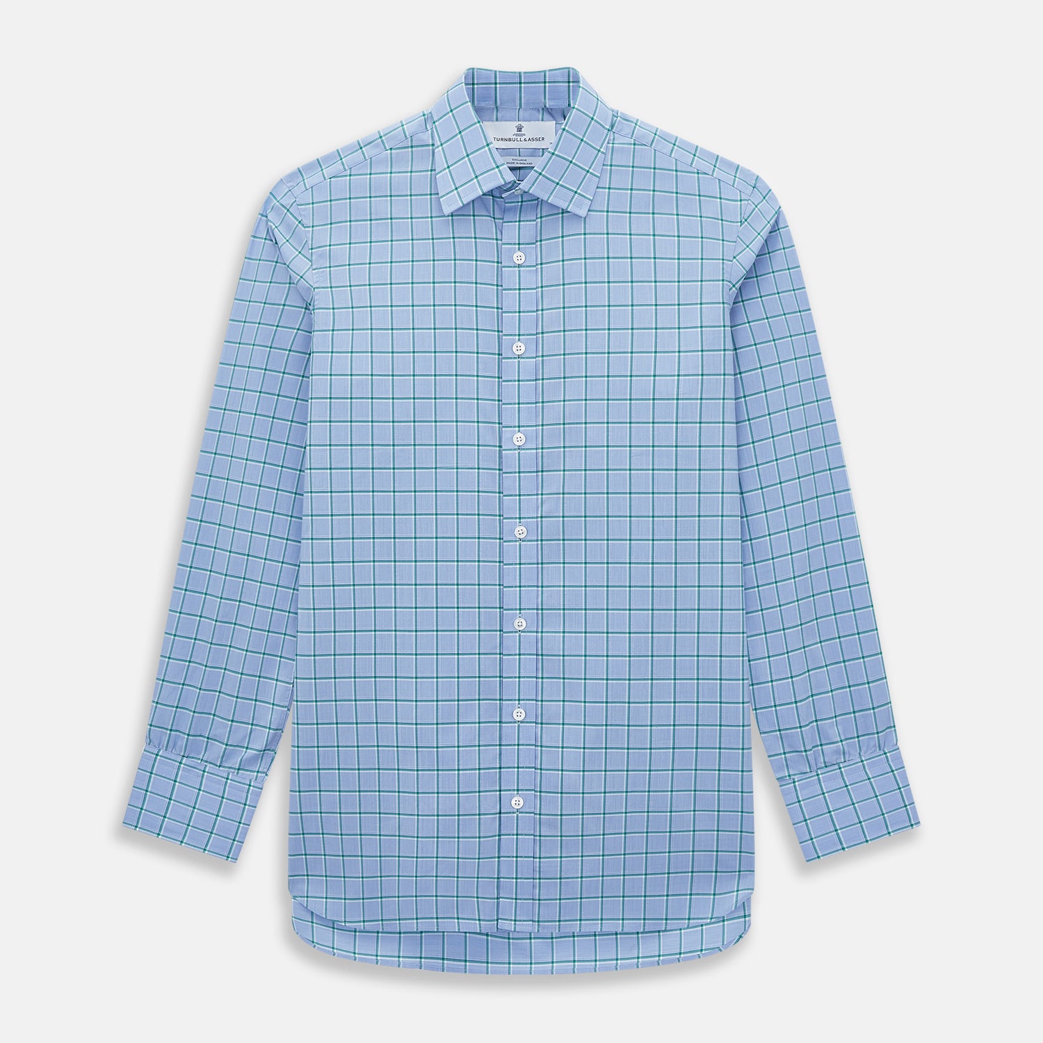 Image 1 of product Blue and Green Windowpane Mayfair Shirt 19