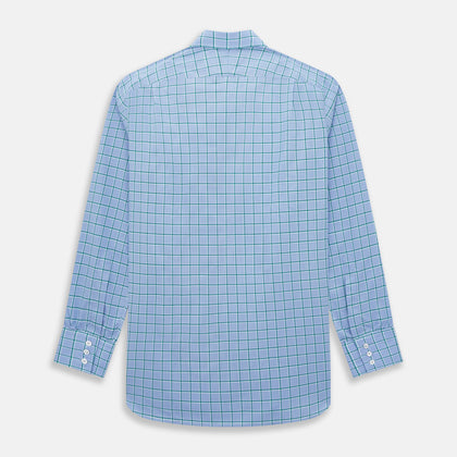 Blue and Green Windowpane Mayfair Shirt Image 2