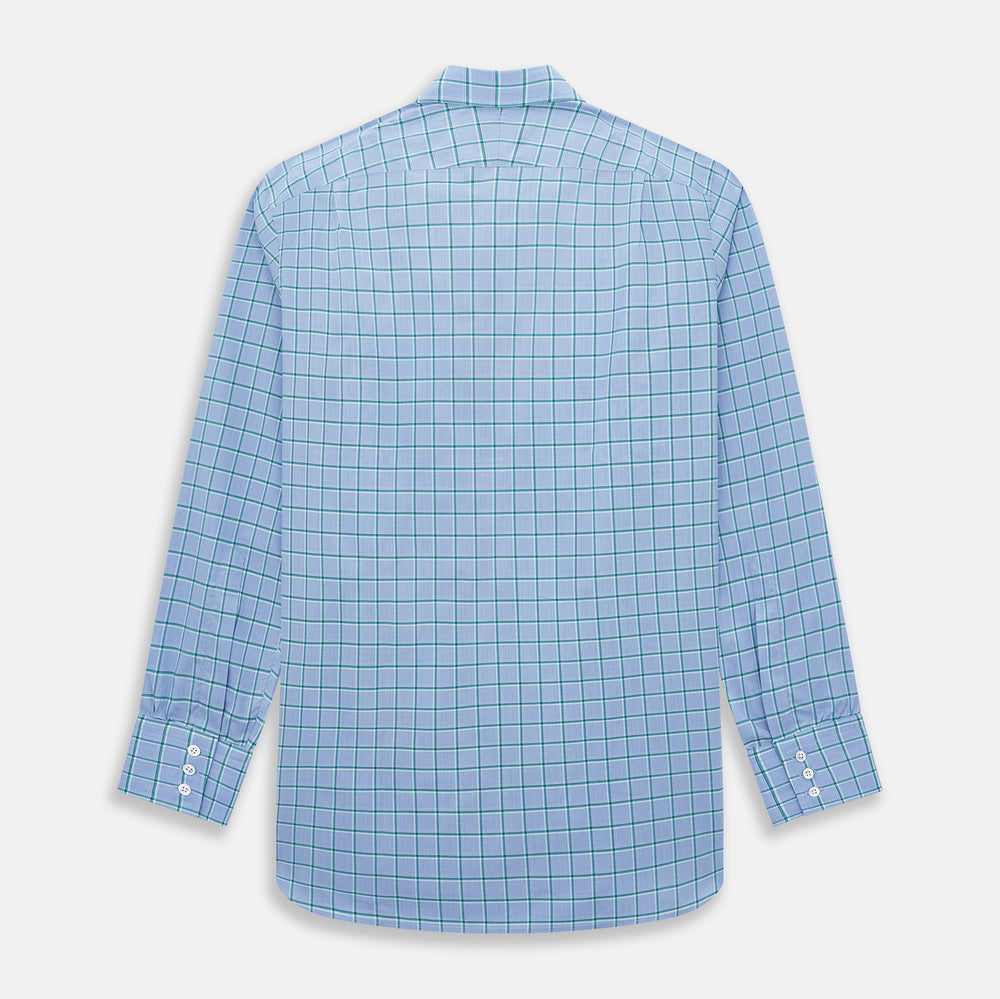 Blue and Green Windowpane Mayfair Shirt 19
