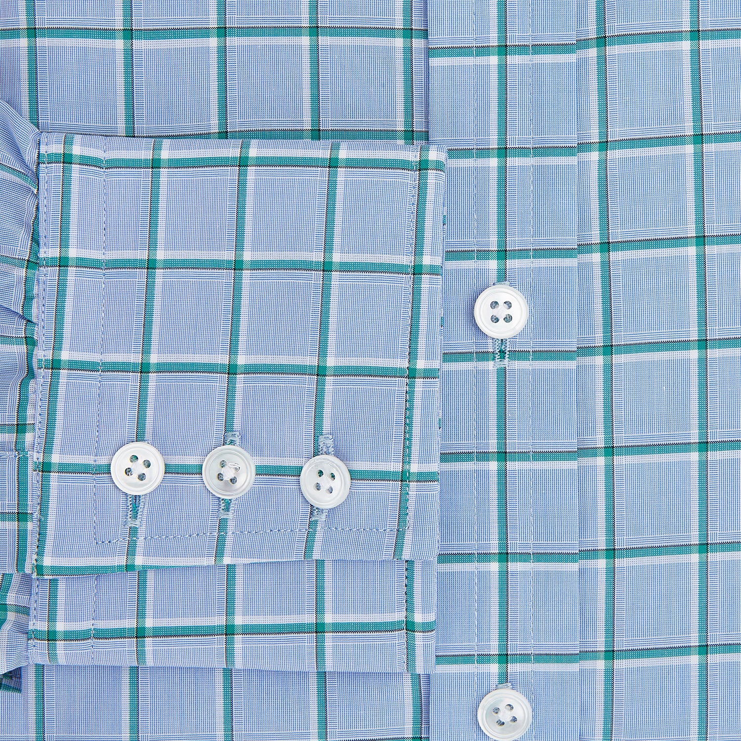 Image 4 of product Blue and Green Windowpane Mayfair Shirt 19