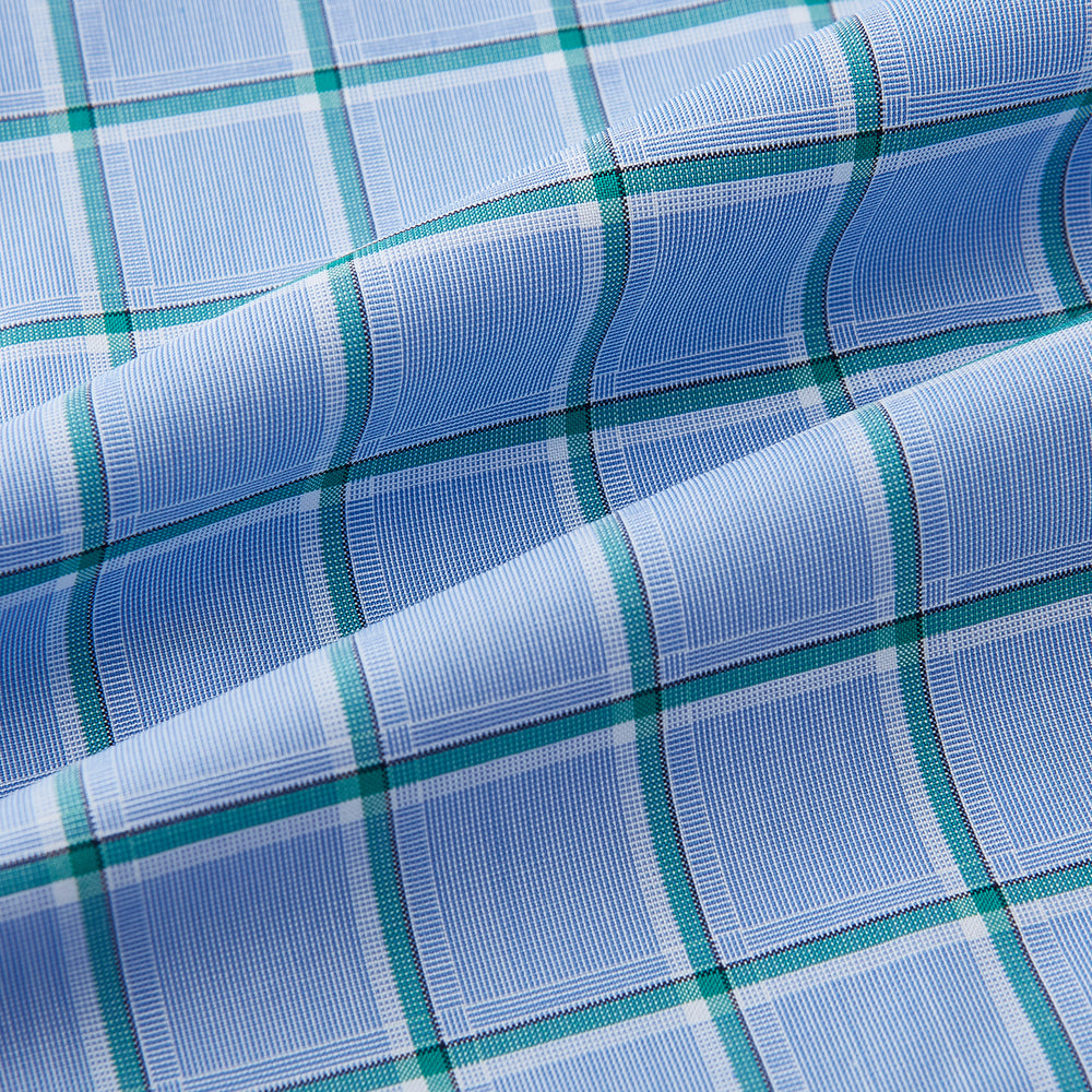 Blue and Green Windowpane Mayfair Shirt 19