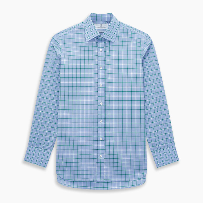 Blue and Green Windowpane Mayfair Shirt Image 6