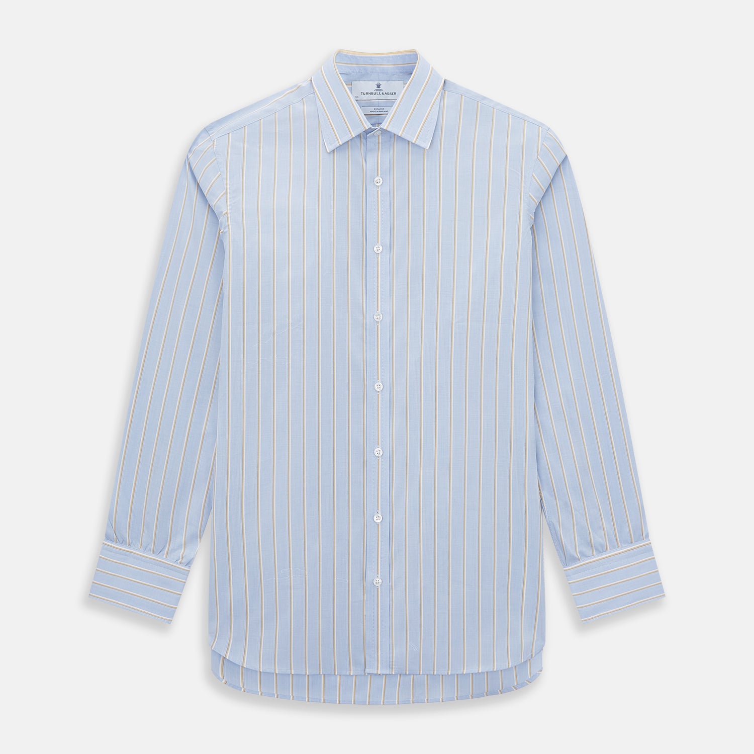 Image 1 of product Blue and Yellow  Multi-Stripe Mayfair Shirt 19