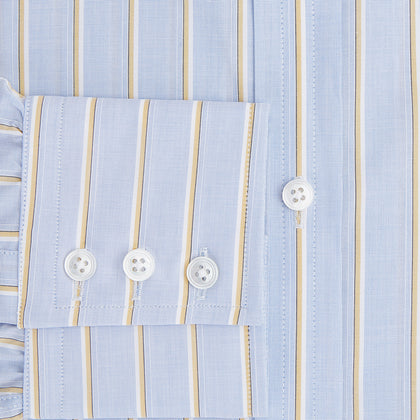 Blue and Yellow  Multi-Stripe Mayfair Shirt Image 3