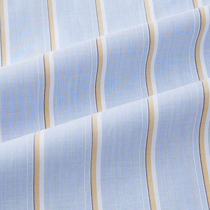 Blue and Yellow  Multi-Stripe Mayfair Shirt Image 5