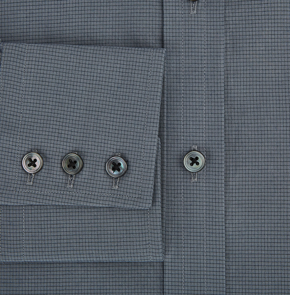 Grey Pin Check Mayfair Shirt 19
