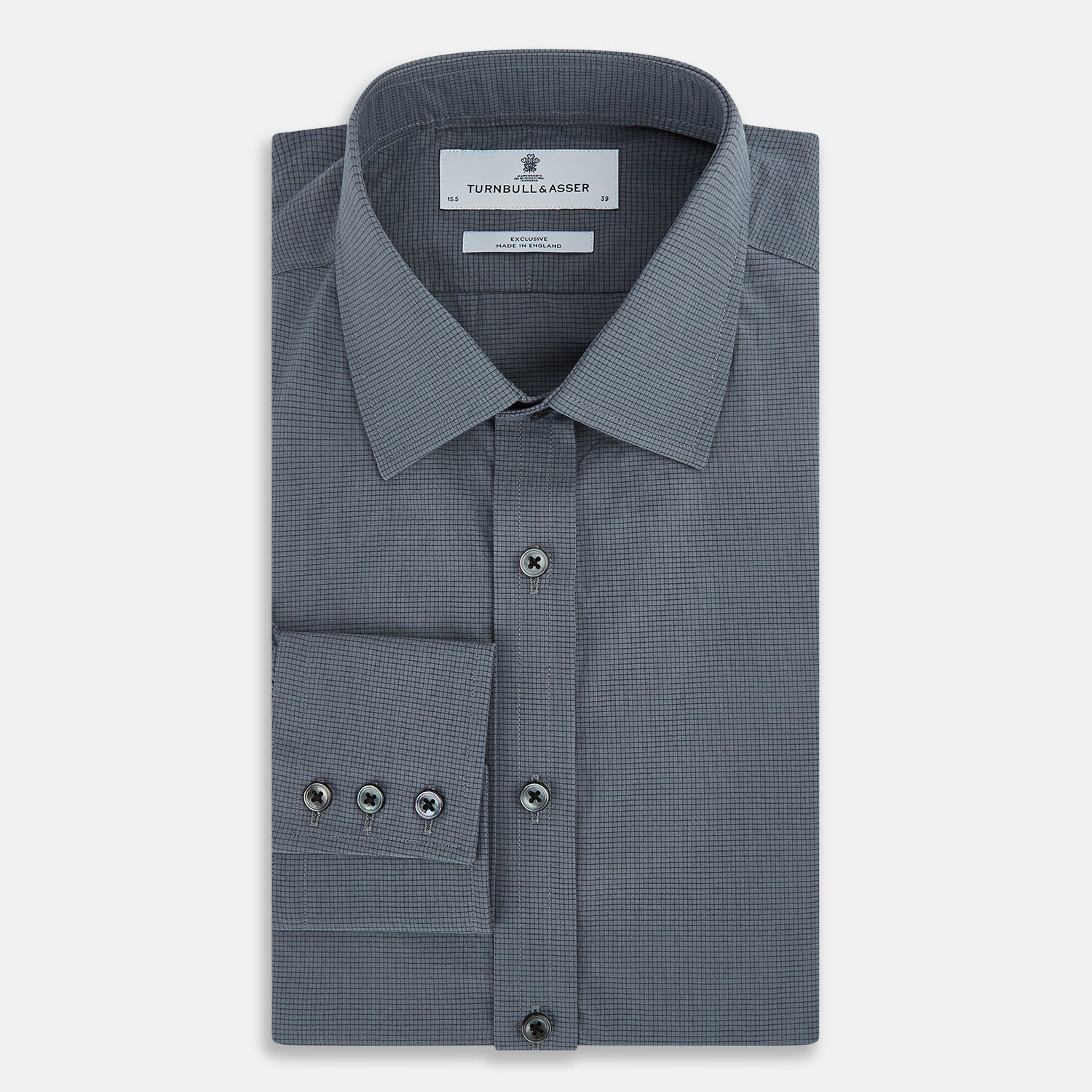 Image 5 of product Grey Pin Check Mayfair Shirt 19