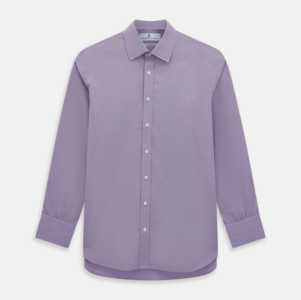 Lilac Pin Check Mayfair Shirt 19