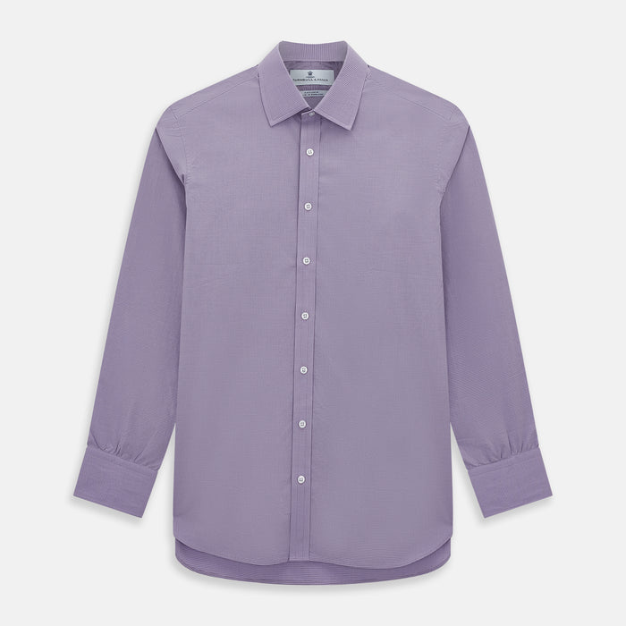 Lilac Pin Check Mayfair Shirt