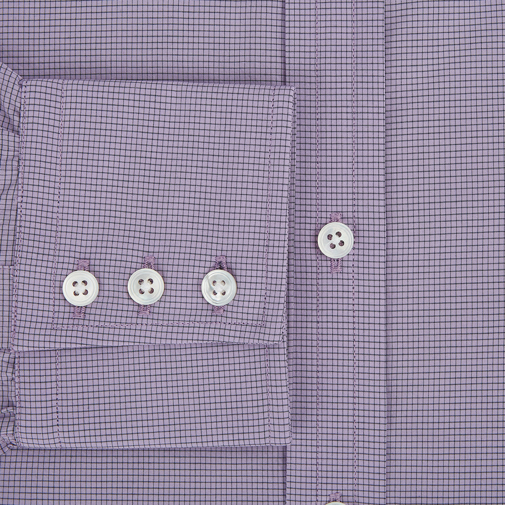 Lilac Pin Check Mayfair Shirt 19