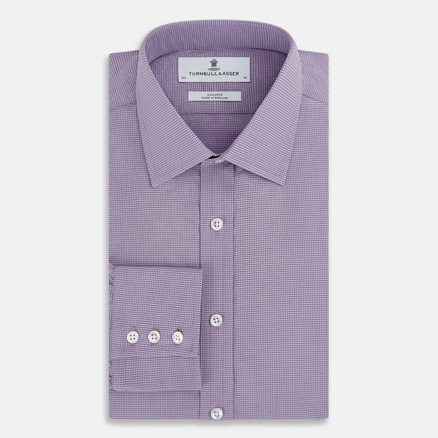 Image 5 of product Lilac Pin Check Mayfair Shirt 19