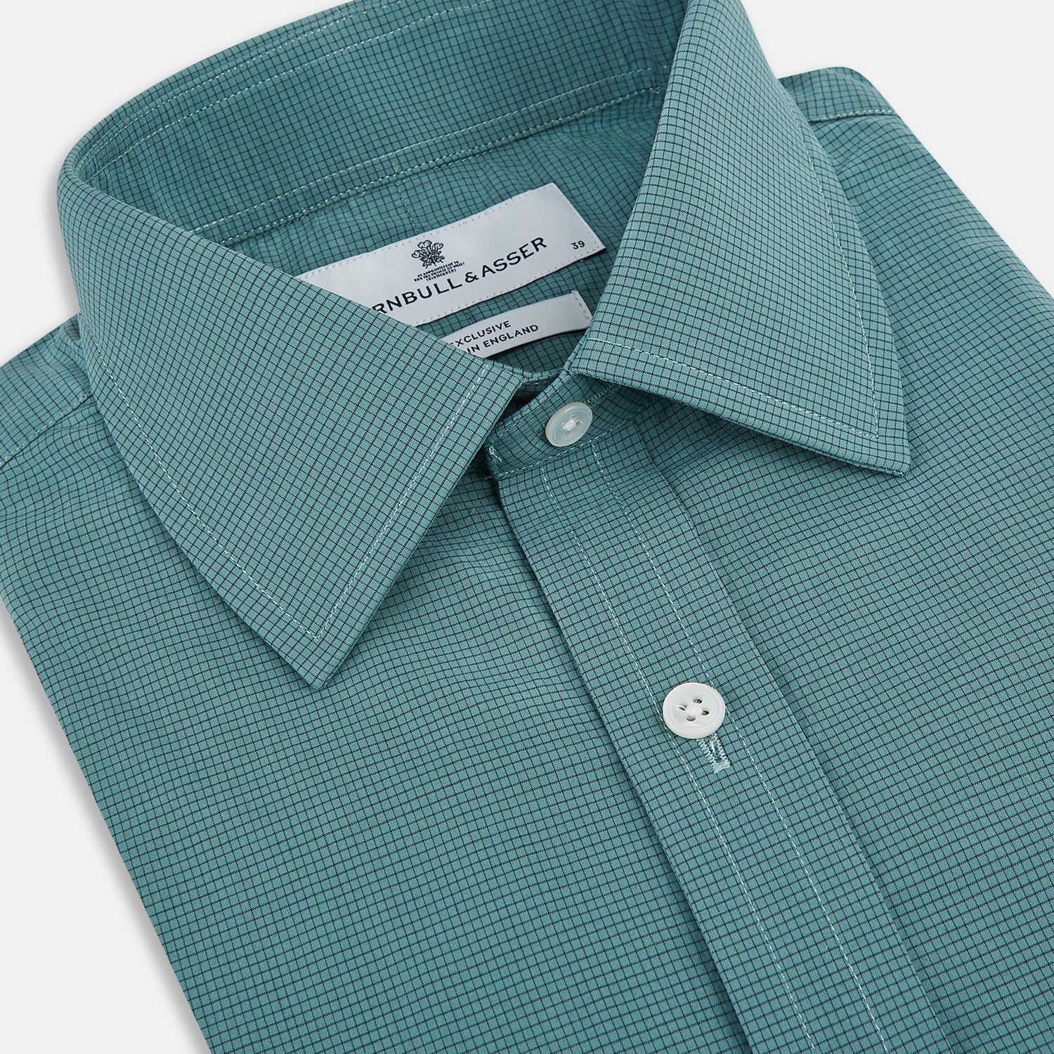 View 2 of product Sage Pin Check Mayfair Shirt 19