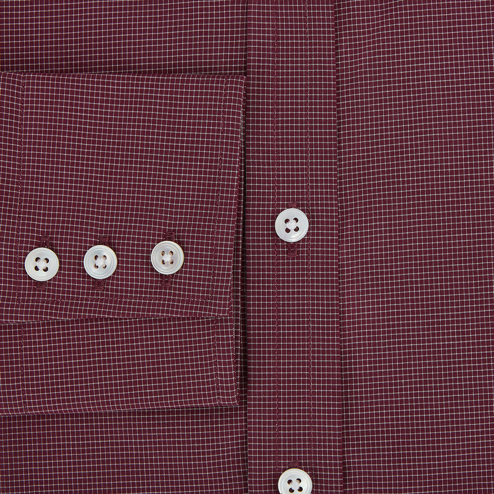 Wine Pin Check Mayfair Shirt 19