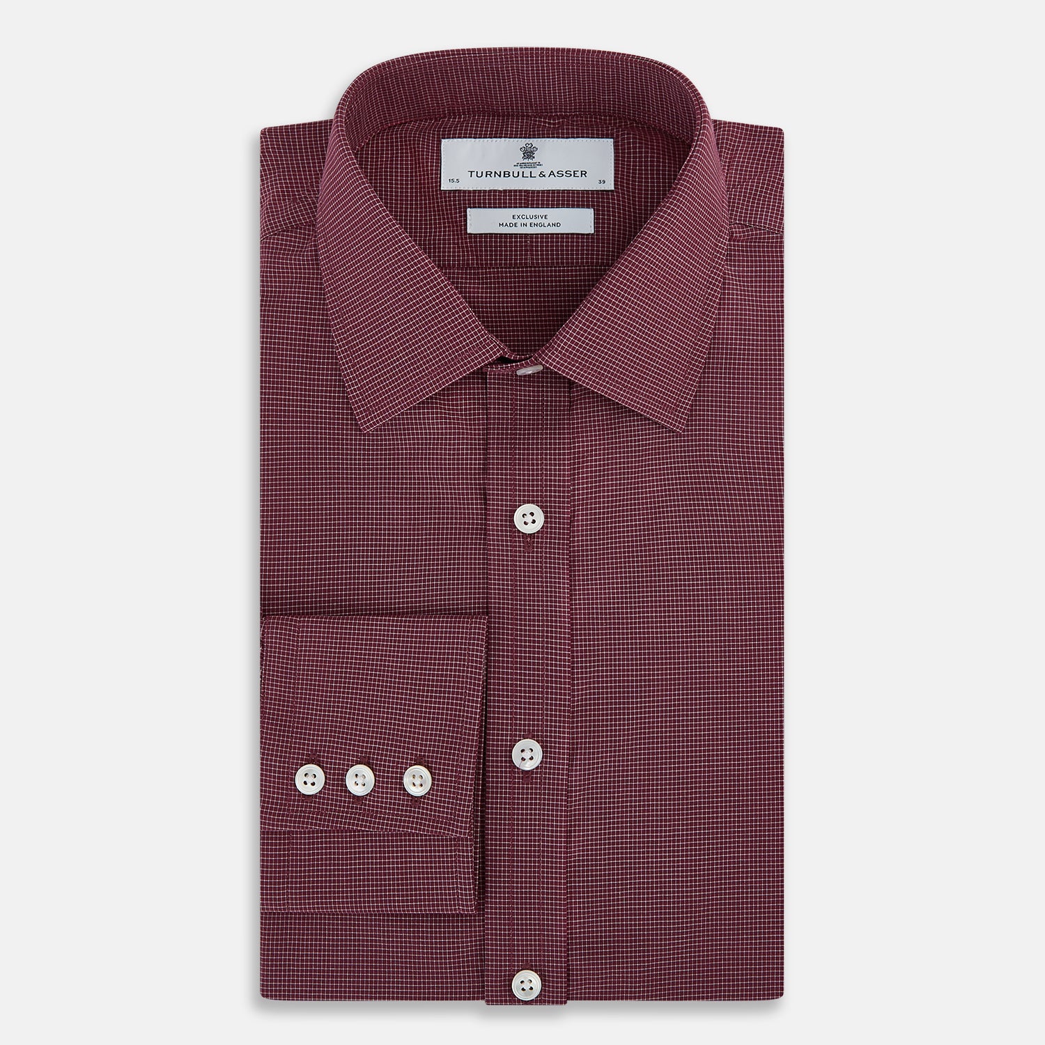 Image 5 of product Wine Pin Check Mayfair Shirt 19