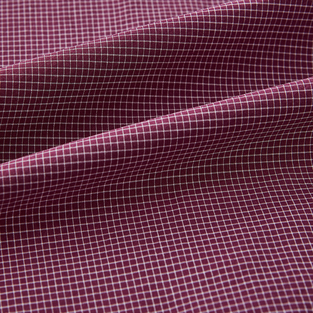 Wine Pin Check Mayfair Shirt 19