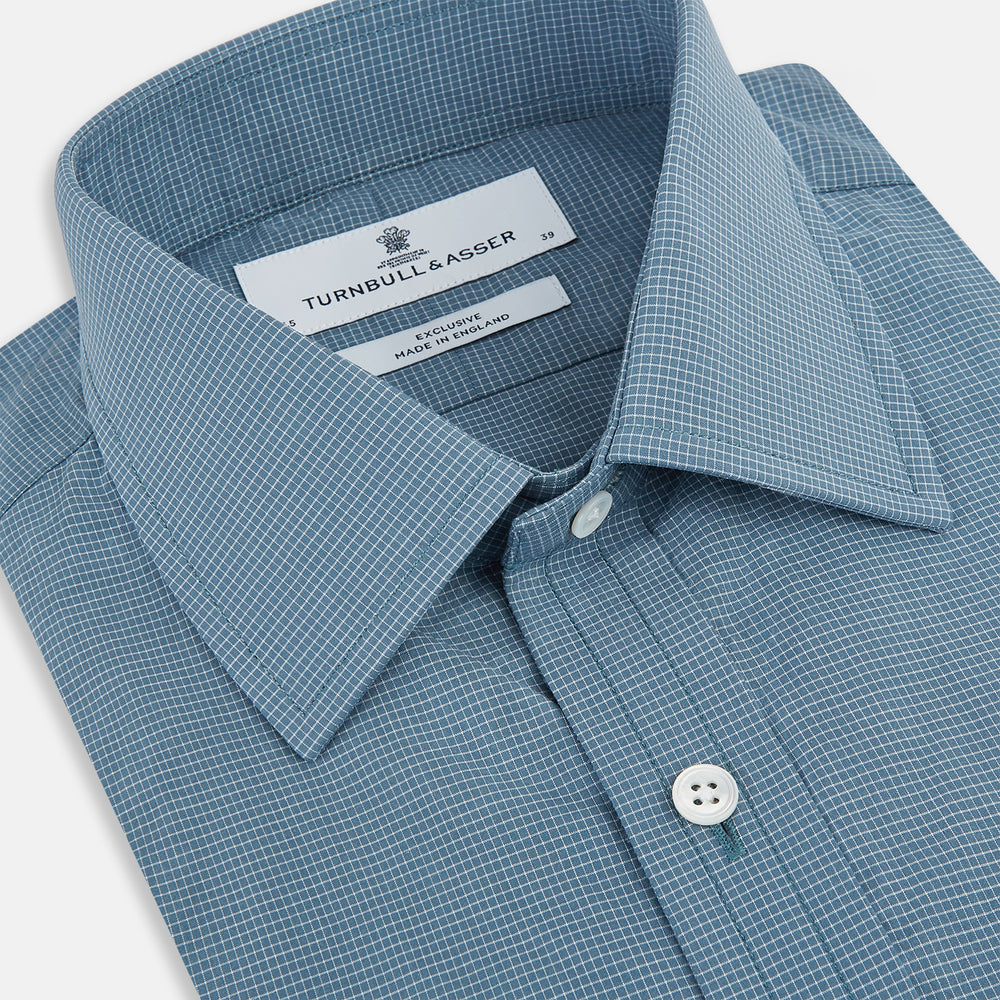Steel Grey Pin Check Mayfair Shirt 19