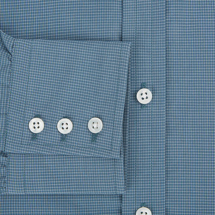 Steel Grey Pin Check Mayfair Shirt Image 3