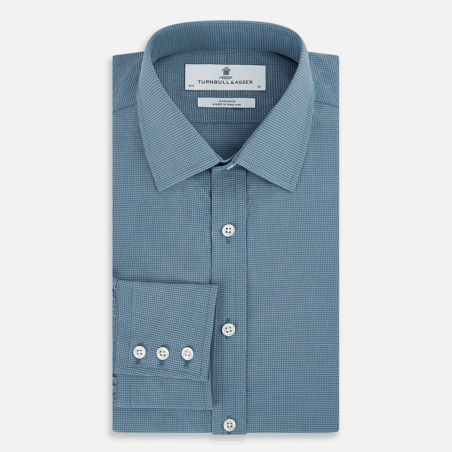 Image 5 of product Steel Grey Pin Check Mayfair Shirt 19