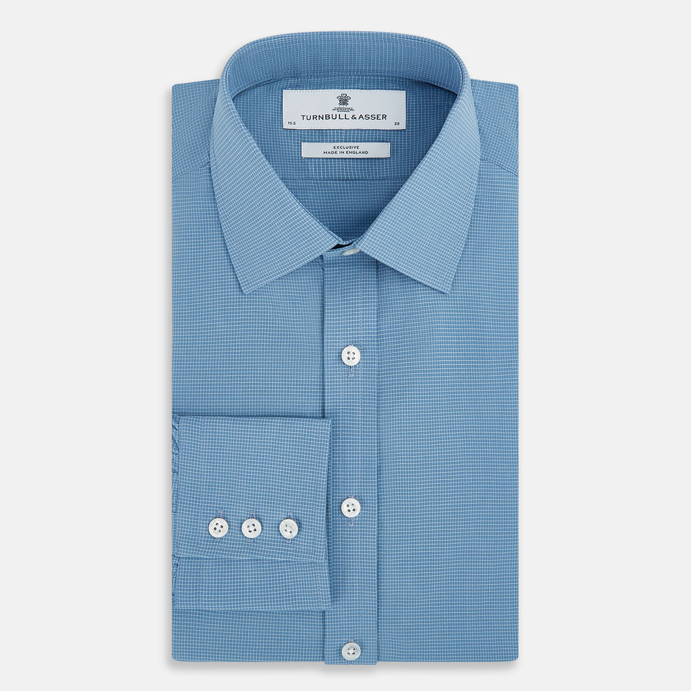 Colony Blue Pin Check Mayfair Shirt 19