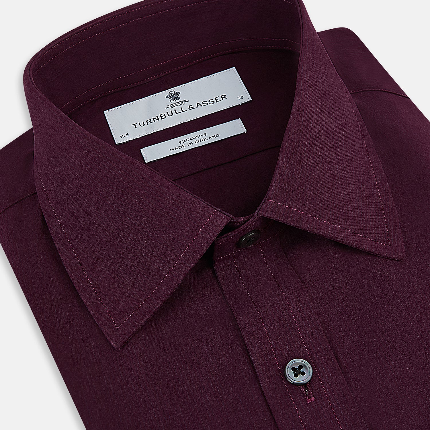 Image 2 of product Dark Burgundy Pinstripe Mayfair Shirt 19