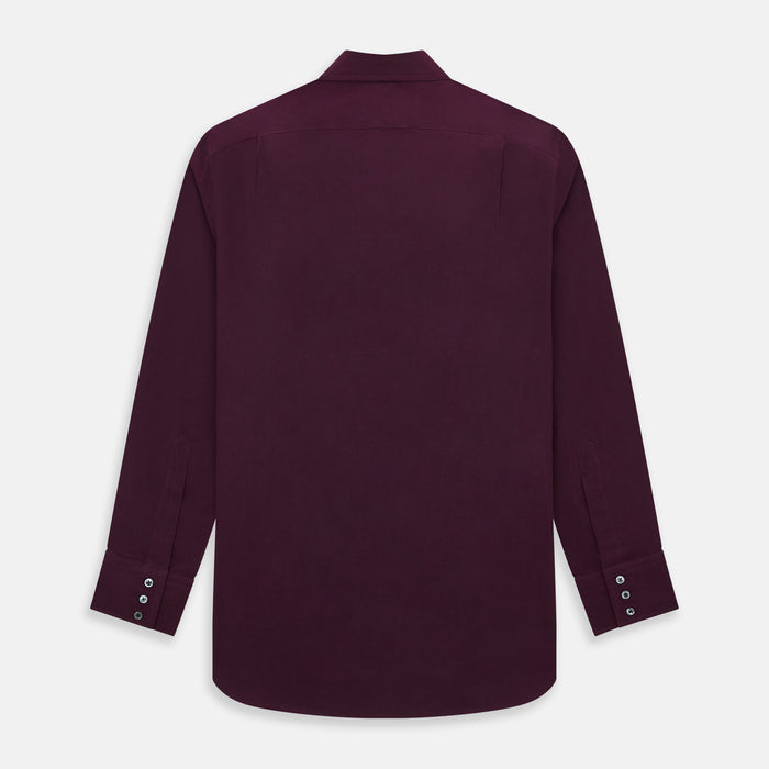 Dark Burgundy Pinstripe Mayfair Shirt Image 2