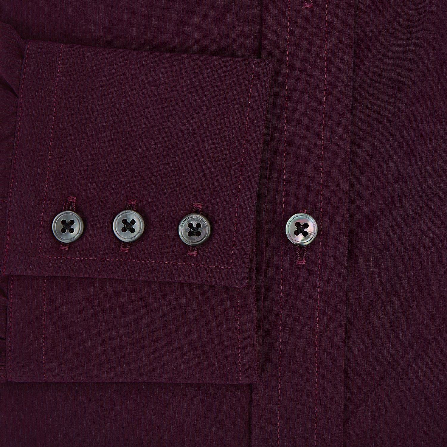 Image 4 of product Dark Burgundy Pinstripe Mayfair Shirt 19