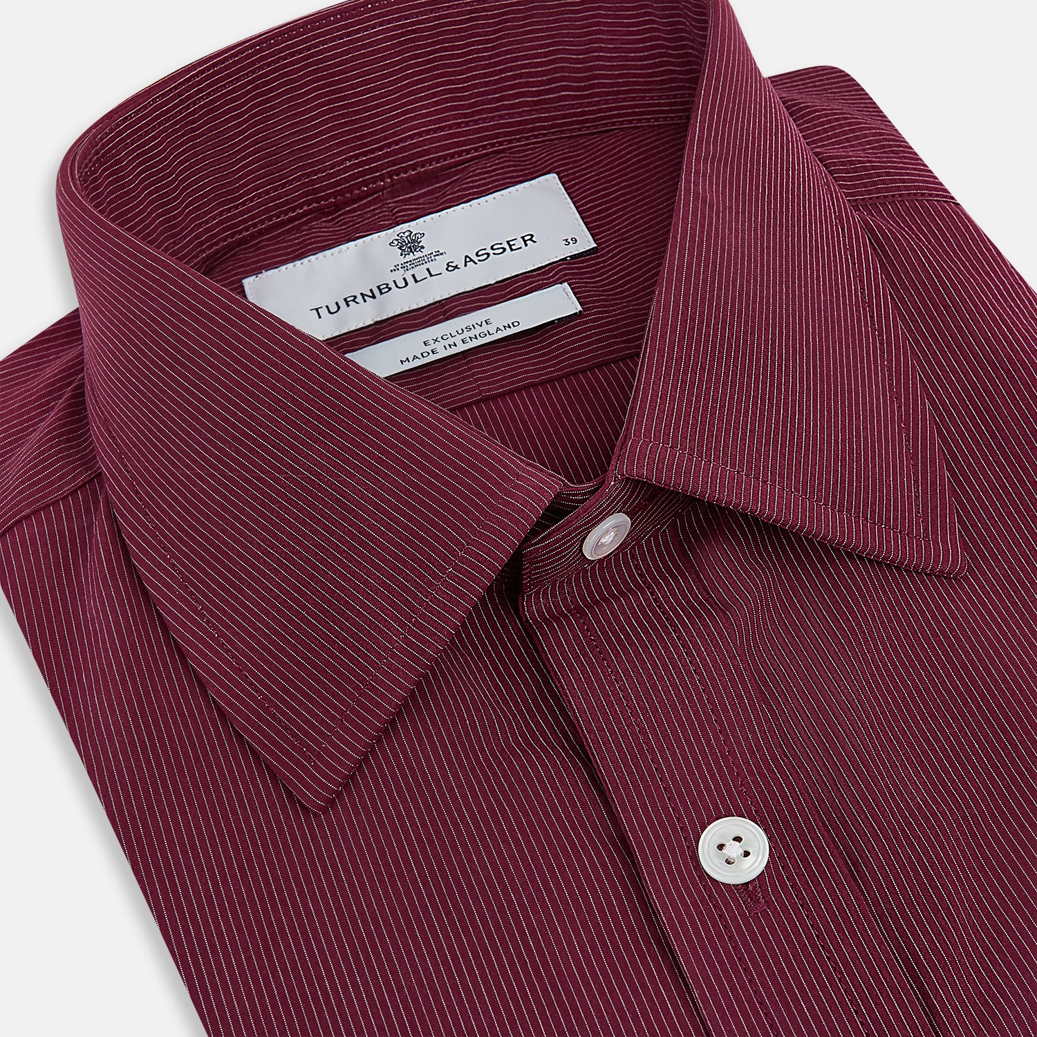 Image 2 of product Wine Pinstripe Mayfair Shirt 19