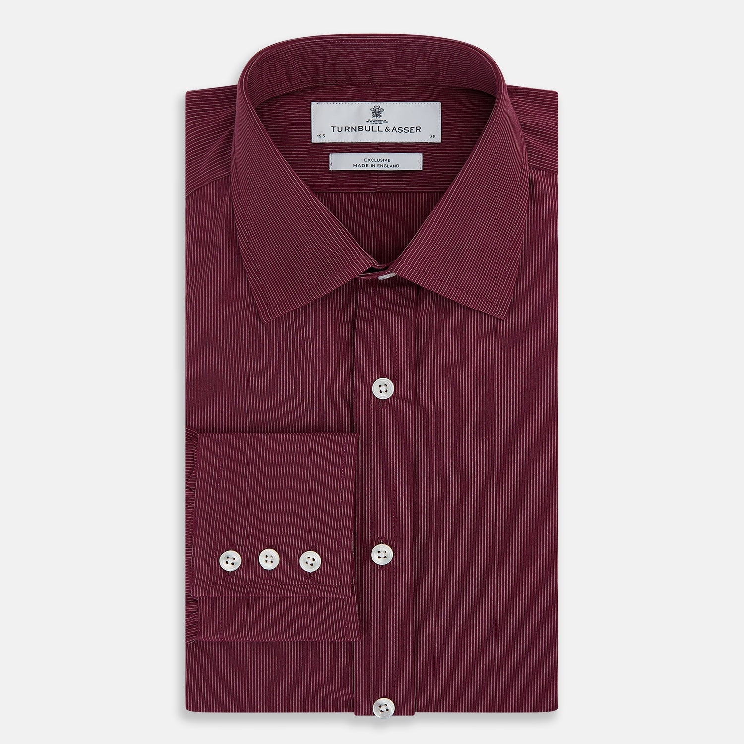 Image 5 of product Wine Pinstripe Mayfair Shirt 19