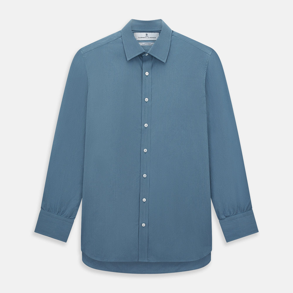 Steel Grey Pinstripe Mayfair Shirt 19