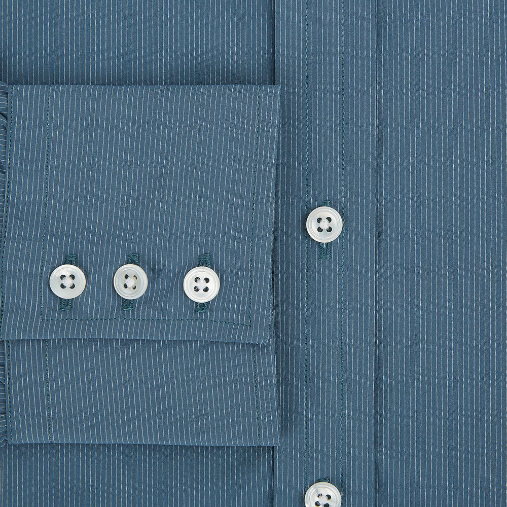 Steel Grey Pinstripe Mayfair Shirt 19