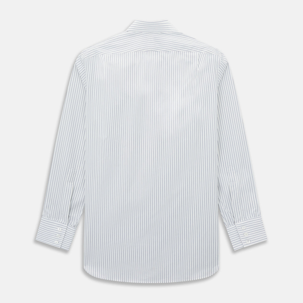 Navy Thin Track Stripe Mayfair Shirt 19
