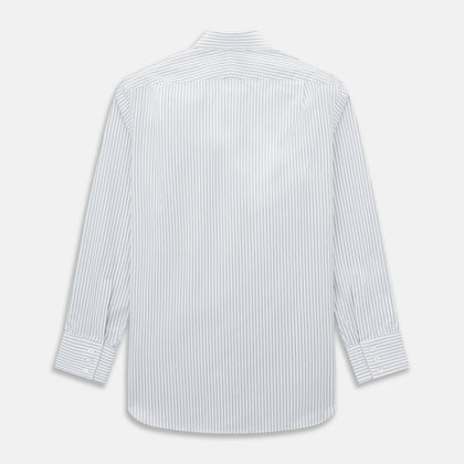 Navy Thin Track Stripe Mayfair Shirt Image 2