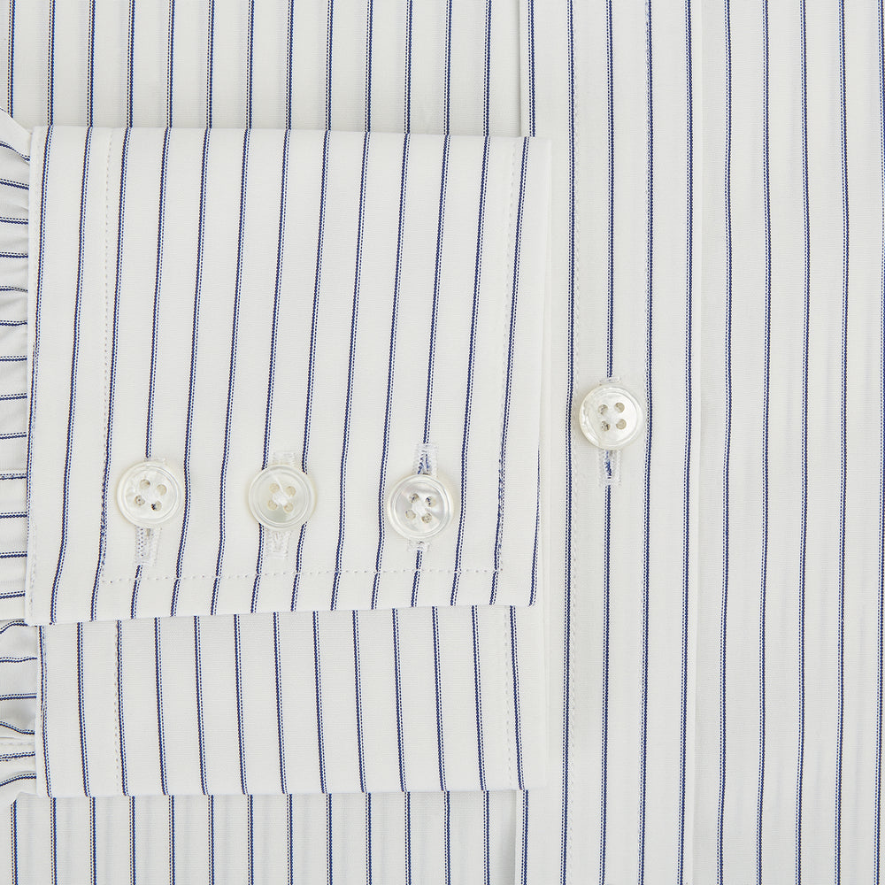 Navy Thin Track Stripe Mayfair Shirt 19