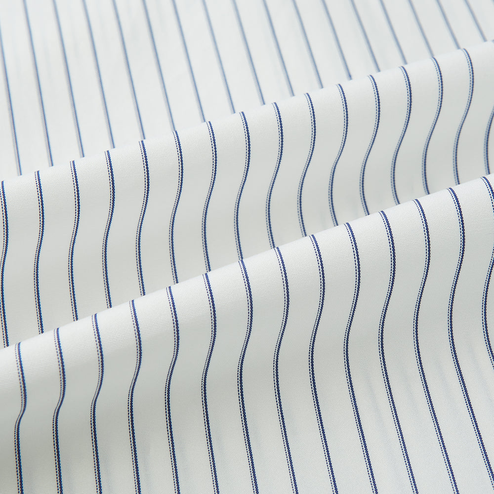 Navy Thin Track Stripe Mayfair Shirt 19