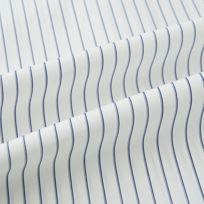 Navy Thin Track Stripe Mayfair Shirt Image 5