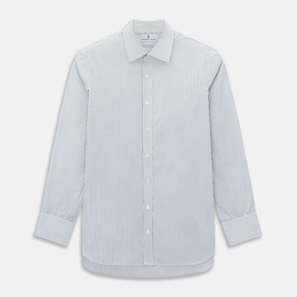 Navy Pair Stripe Mayfair Shirt 19