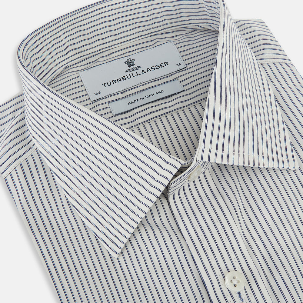 Navy Pair Stripe Mayfair Shirt 19