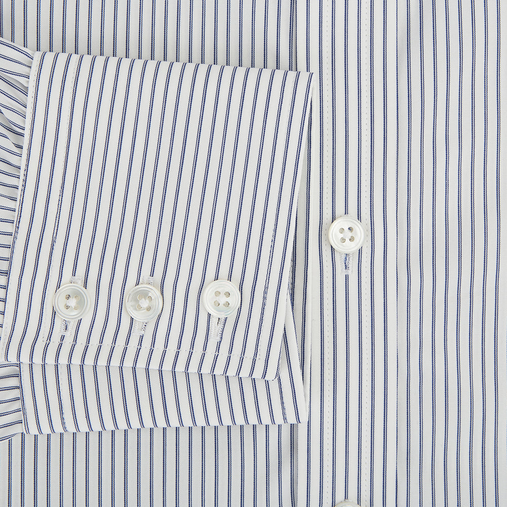 Navy Pair Stripe Mayfair Shirt 19
