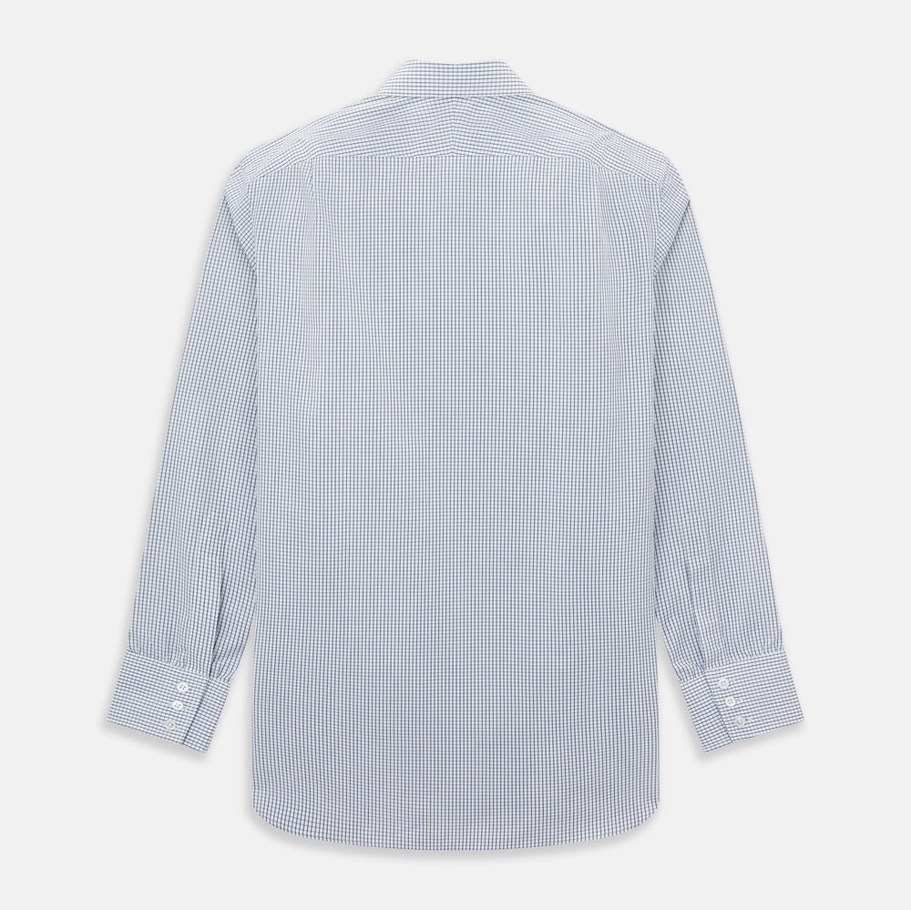 Navy Tattersall Check Mayfair Shirt 19