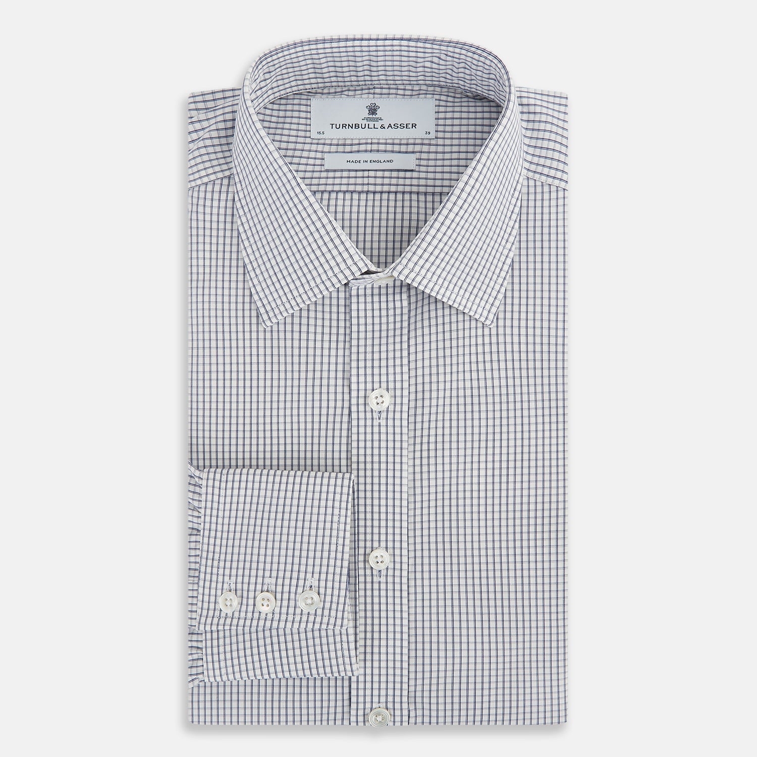View 5 of product Navy Tattersall Check Mayfair Shirt 19