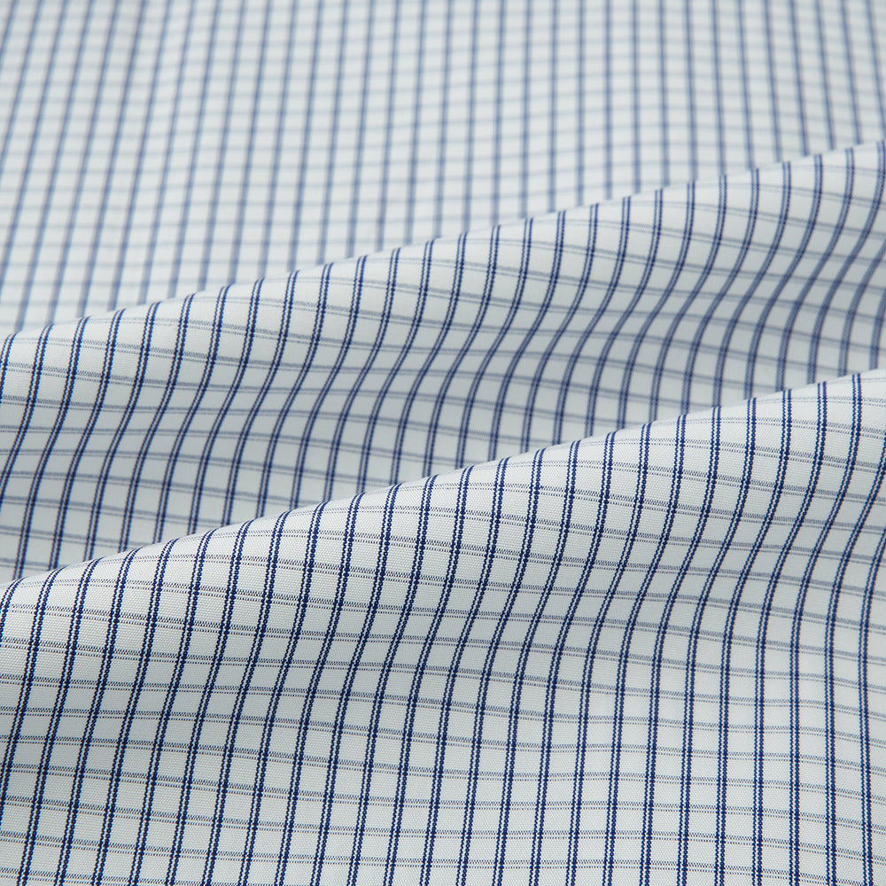 Navy Tattersall Check Mayfair Shirt 19