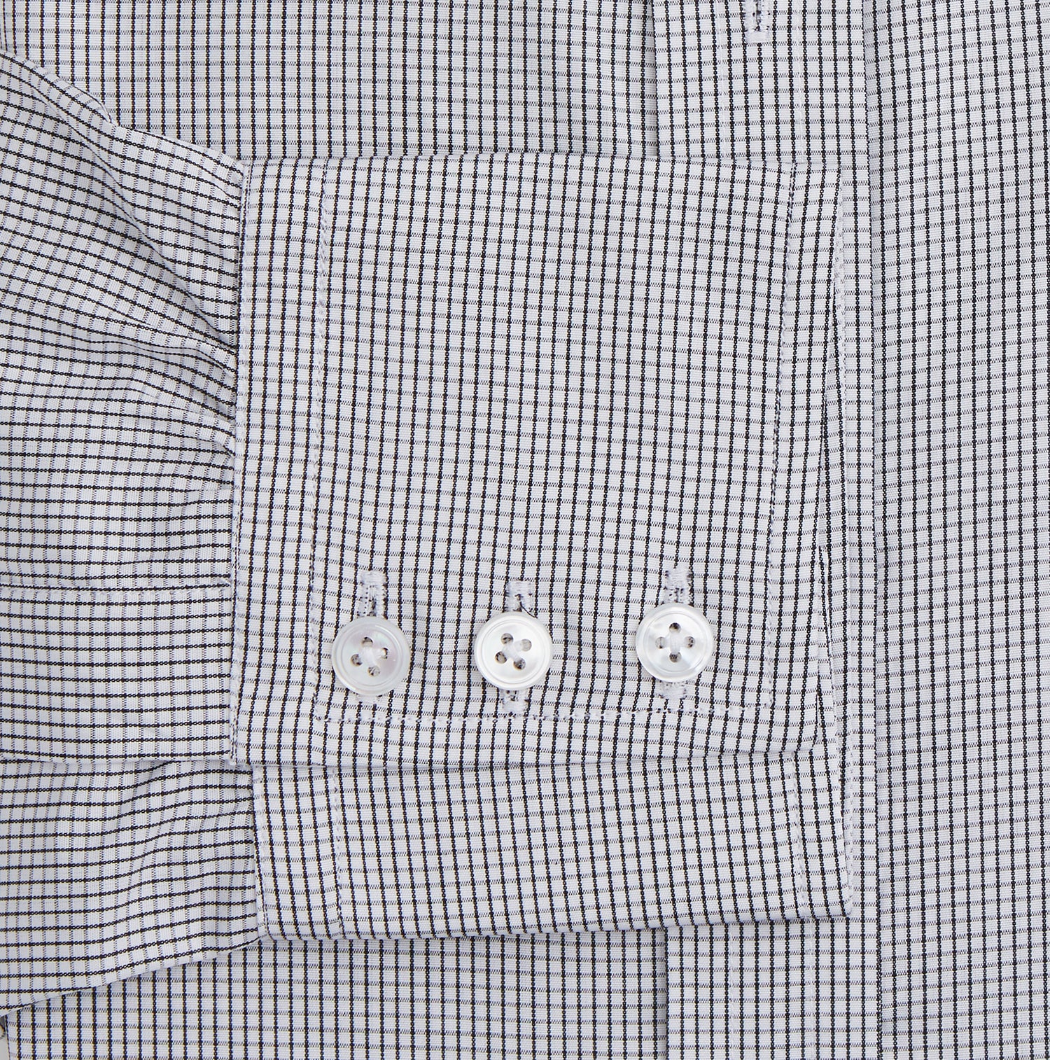 View 3 of product Dark Blue and White Graph Check Mayfair Shirt