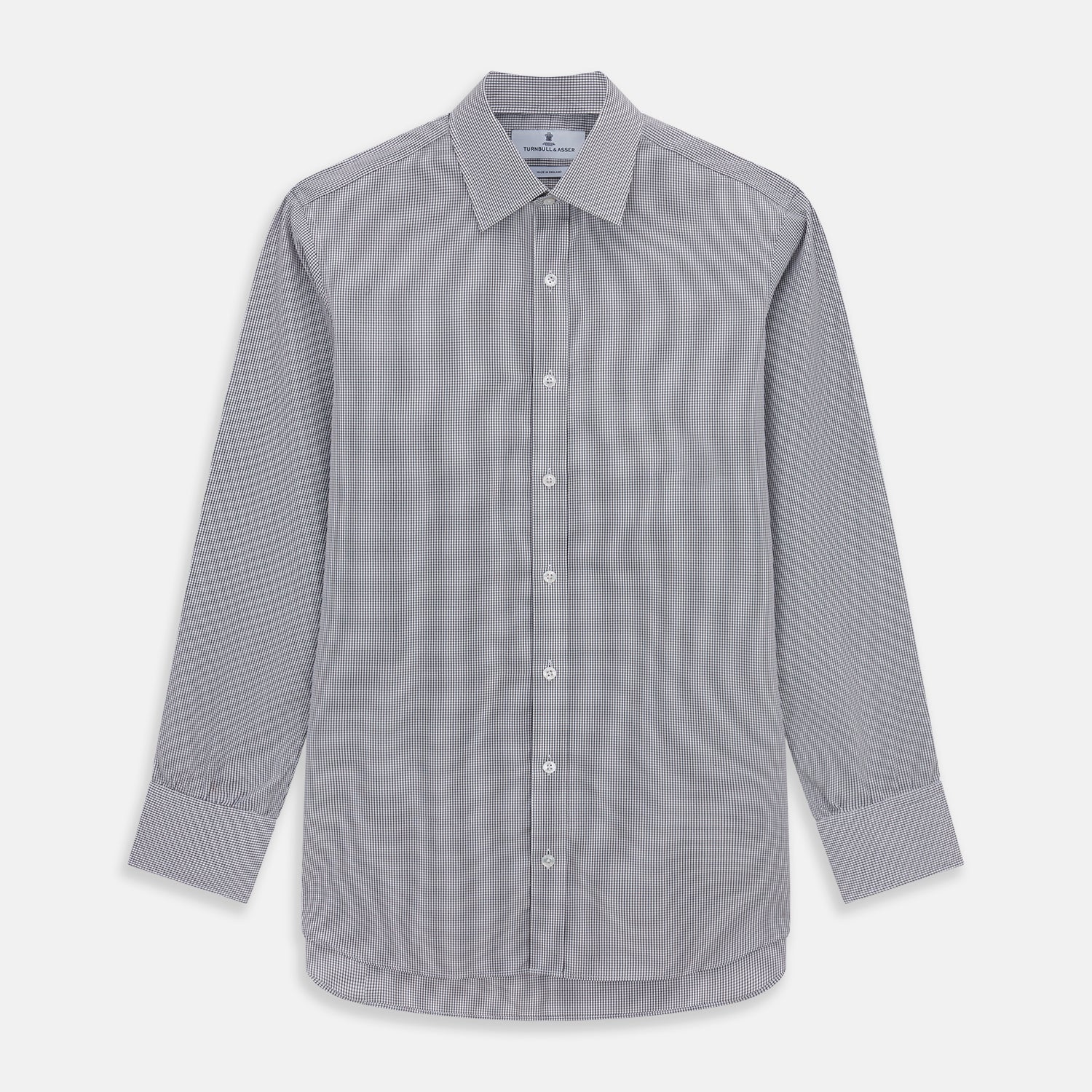 View 1 of product Dark Blue and White Graph Check Mayfair Shirt