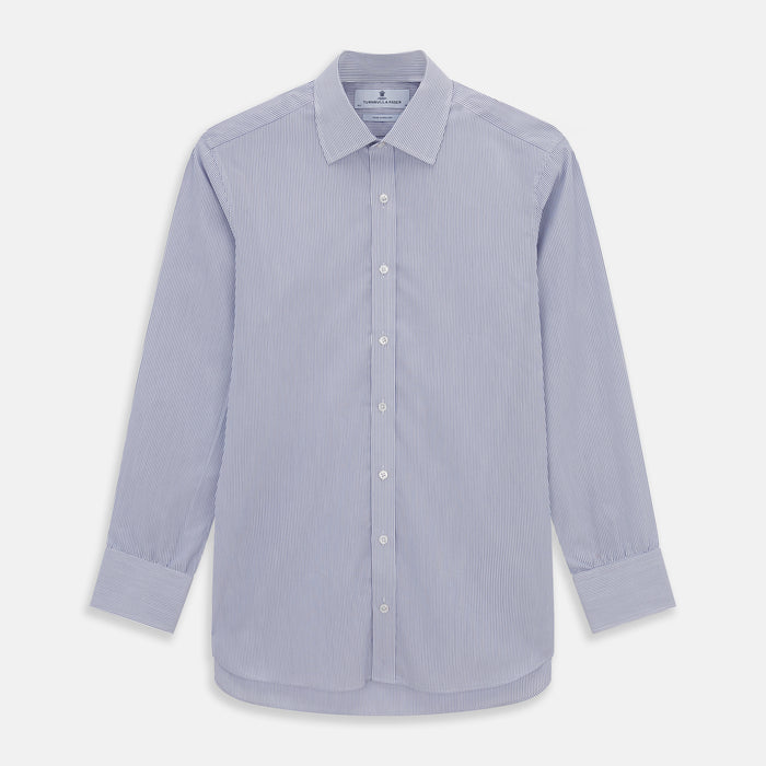 Blue Pinstripe Mayfair Shirt Image 5